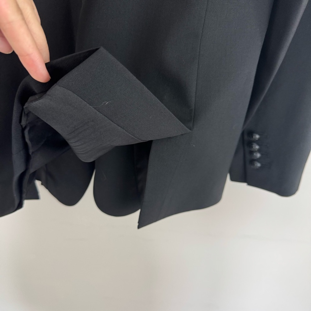 The Kooples One Button Blazer Jacket Black Wool Size IT 40 Minimalist - Picture 11 of 11